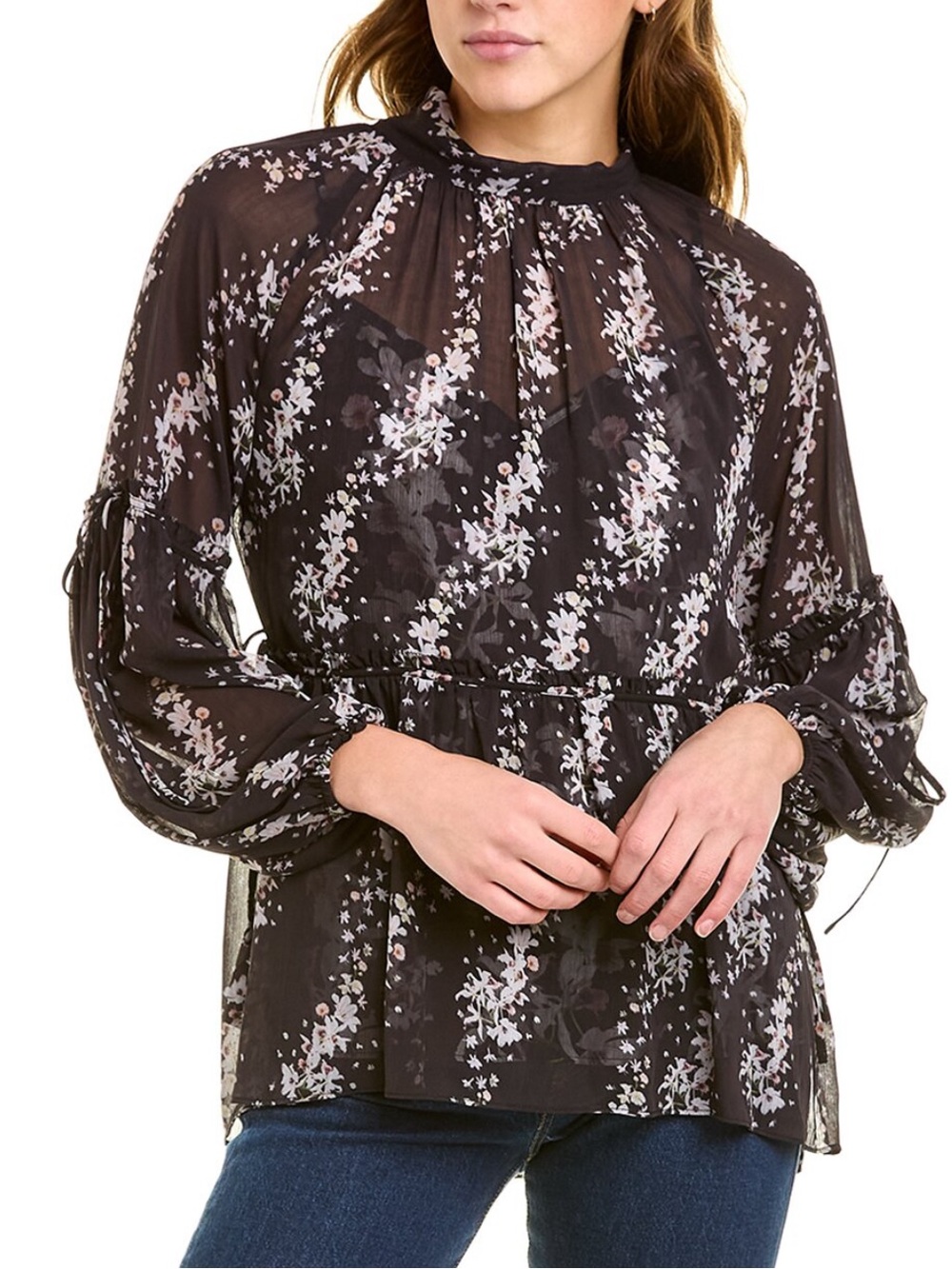 All Saints Eimear Cultivar Sheer Floral Top